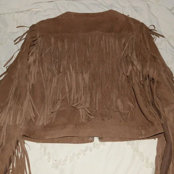 Carmar Suede Leather Fringe Jacket - Picture 4 of 9